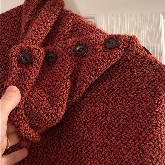 Merrell Deep Red Women's Cowl Neck Sweater - Picture 3 of 3